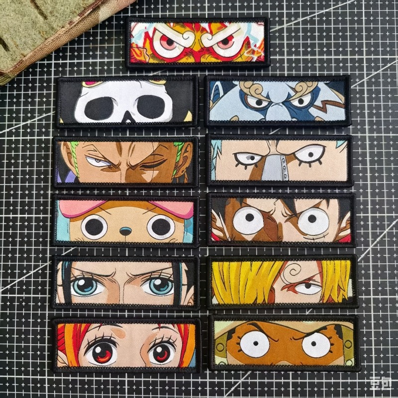 Velcro Hook Loop - Anime One Piece Cırtlı Yama Göz