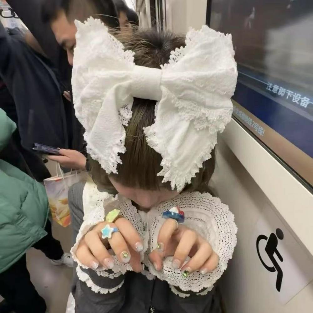 Y2K Lolita Güzel Dantel Kafa B - Cosplay Prop Bow incelemesi ve fiyatı